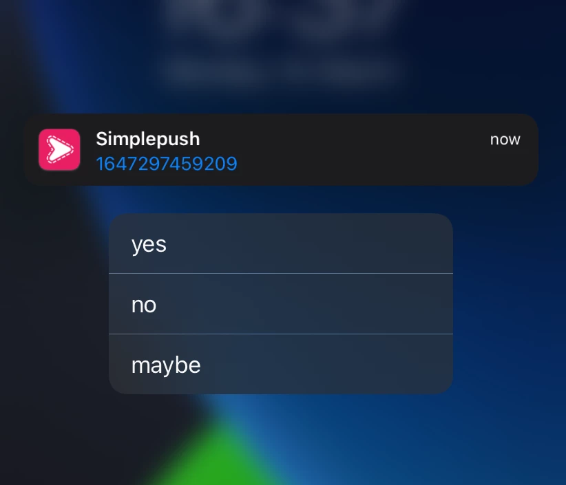Actionable Push Notification with three Actions